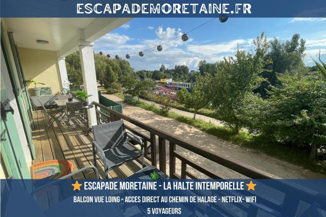 T3-Balcon Plein Sud-Acces Direct Au Bord Du Loing Apartman Moret-sur-Loing Kültér fotó